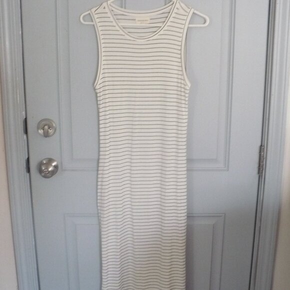 Ladies Black & White Striped Long Tank Top Dress by Thread & Supply in Size S - Picture 1 of 5